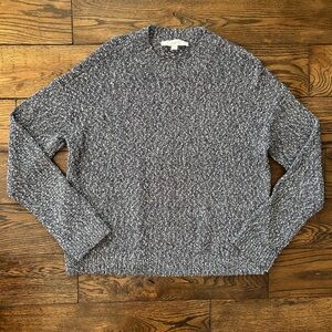 LOFT Women’s Size M Grey/Blue Marled Crewneck Sweater